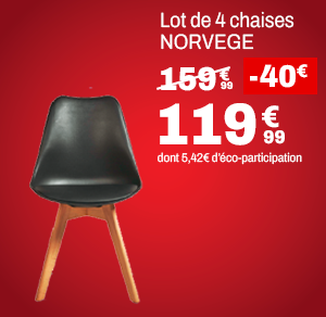 Lot de 4 chaises NORVEGE