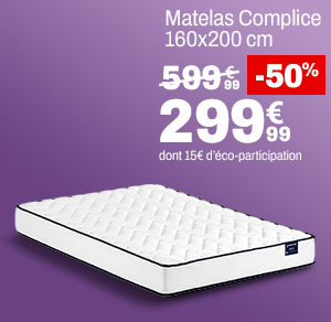 Matelas Dreaméa Complice 160x200 cm à 299,99 € au lieu de 599,99 €